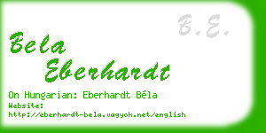 bela eberhardt business card
